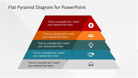 5 Levels Flat Pyramid Diagram Template For Powerpoint Is A Creative