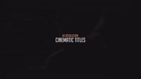 Cinematic Titles After Effects Templates Motion Array