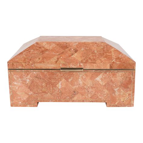 Tessellated Stone Box With Wood Interior Boxes John Salibello