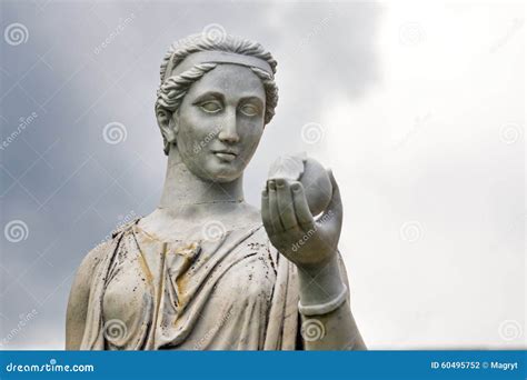 Marble Statue Of The Greek Goddess Hera Or The Stock Photo Image Of