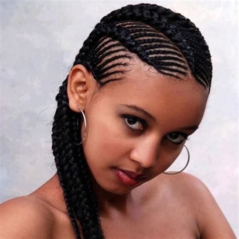 Start by dividing the hair in the center of the head. 2019 Ghana Braids Hairstyles for Black Women - Page 6 ...
