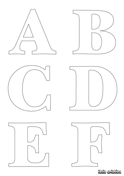 Molde De Letras Para Imprimir Alfabeto Completo Fonte Vazada E
