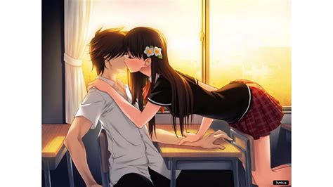 Anime Couples Kissing Hd Wallpapers Wallpaper Cave
