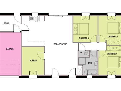 Plan De Maison 80m2 3 Chambres Ventana Blog