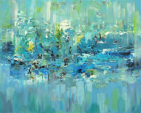Blue Water Painting By Olga Tkachyk Fine Art America