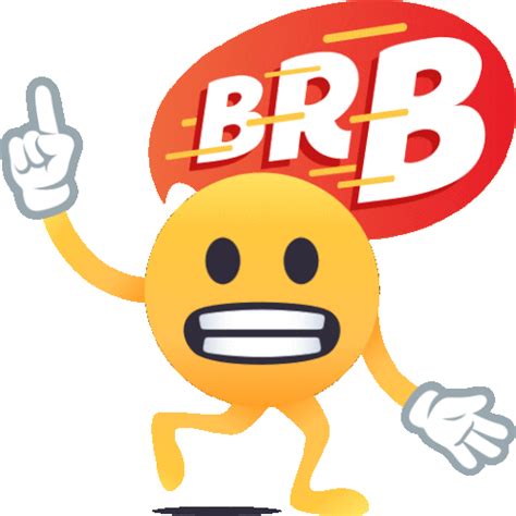 Brb Smiley Guy Sticker Brb Smiley Guy Joypixels Discover And Share Gifs