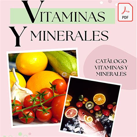 Catálogo Y Beneficios Vitaminas Y Minerales Ebook Carlos Vera