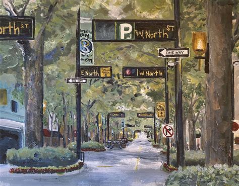 Some beautiful art of downtown Greenville done by a local artist : r