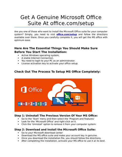 Ppt Get A Genuine Microsoft Office Suite At Setup