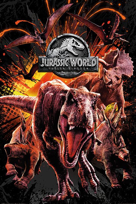 Jurassic World Fallen Kingdom Montage Poster Plakat Kaufen Bei
