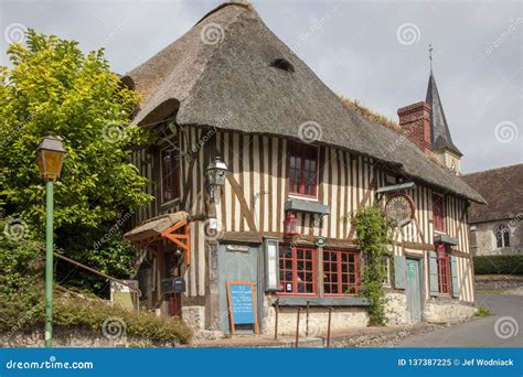 Old Traditional Cottage In Normandy France Editorial Image Image Of