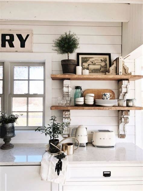 Awesome 20 Easy Diy Farmhouse Kitchen Shelves And Organization Ideas