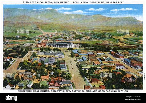 Aerial View Of Raton New Mexico Usa Date 1915 Stock Photo Alamy