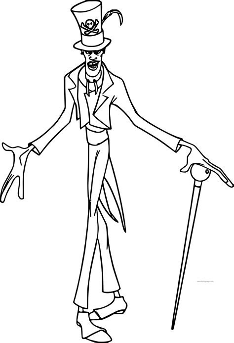 Cool Disney The Princess And The Frog Dr Facilier Cartoon Coloring Page