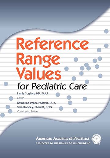 Reference Range Values For Pediatric Care Aap Books American