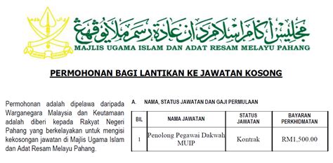 Adalah sebuah organisasi yang mengatur perkembangan agama khonghucu di indonesia. Jawatan Kosong di Majlis Ugama Islam & Adat Resam Melayu ...