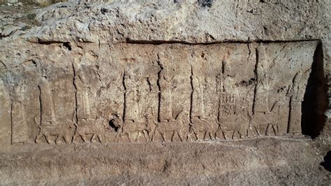Ancient Assyrian Rock Carvings In Iraq Show Procession Of Gods Riding