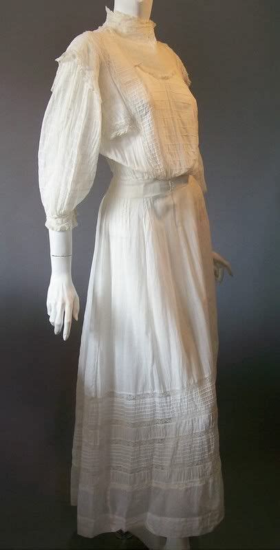 Dorotheas Closet Vintage Dress Edwardian Gibson Girl Cotton Lawn Lace