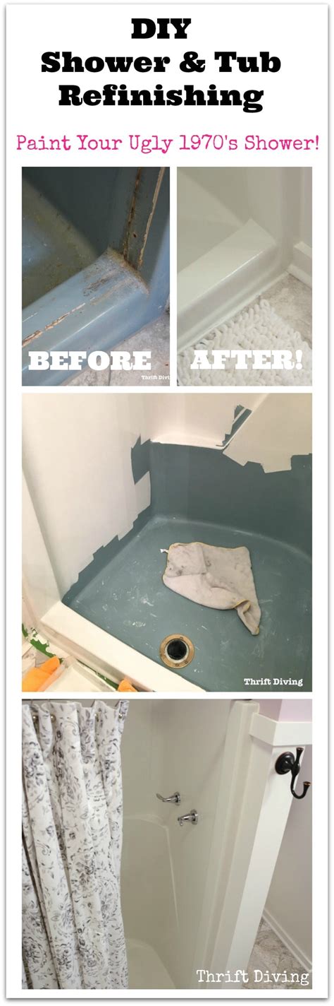 Your bathtub is a mess, chipping and stains all over. DIY Shower and Tub Refinishing: I Painted My Old 1970's Shower