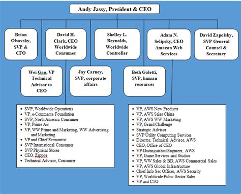 Amazon Corporate Structure Chart