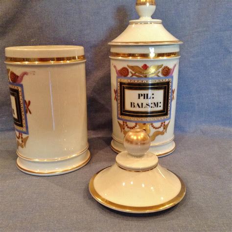 Antique French Porcelain Pharmacy Or Apothecary Jars 19th Century From