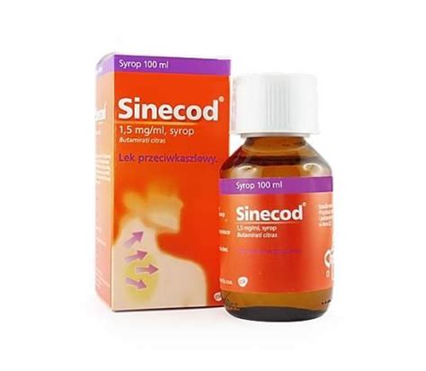 Sinecod 1 5mg ml Syrop przeciwkaszlowy 100ml Na odporność Sklep