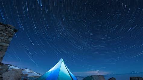 Star Trail Time Lapse Background Stock Footage Video