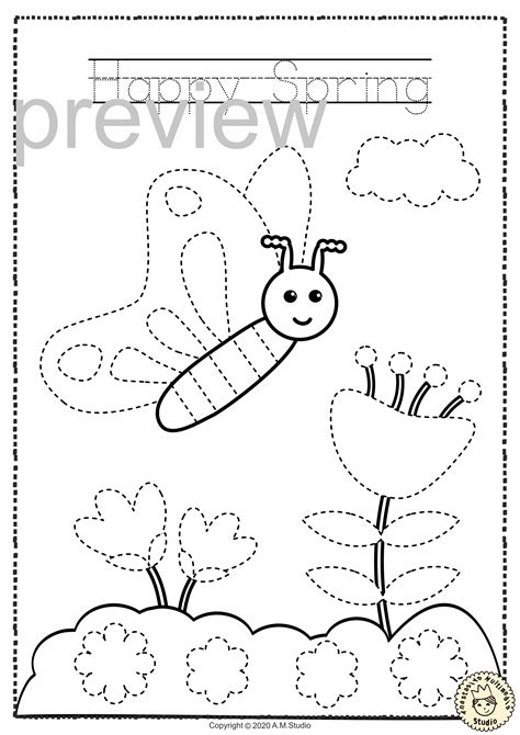 This set of spring math worksheets is a great way to engage if your preschooler loves bugs, he'll love this fun bug theme preschool activity pack. Spring Trace and Color Pages {Fine Motor Skills + Pre ...