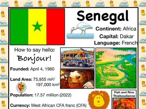 Senegal History And Geography Travel The World Worksheet Teaching
