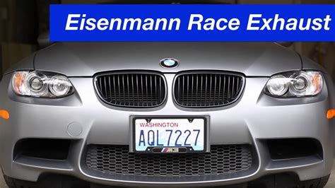The eisenmann race performance offers a deep throaty exotic tone. E92 M3 with Eisenmann Race exhaust and Dinan tune - YouTube
