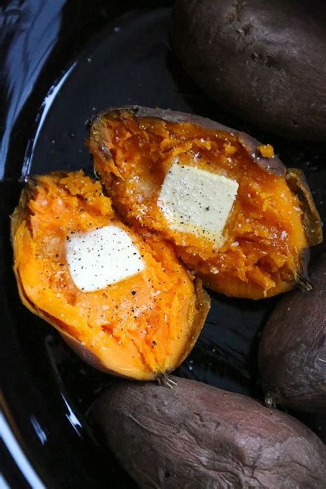Canned sweet potatoes are generally smaller in diameter because of their better canning qualities. Easy "Baked" Sweet Potatoes Made in the Slow Cooker