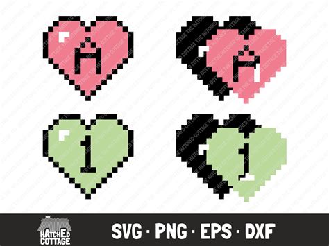 Pixel Heart Svg Pixel Alphabet Svg Pixel Letters Svg Pixel Etsy Uk