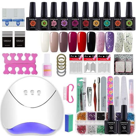 Gelongle 10 Colors Gel Polish Starter Kit 36w Led Uv Nail Dryer Curing