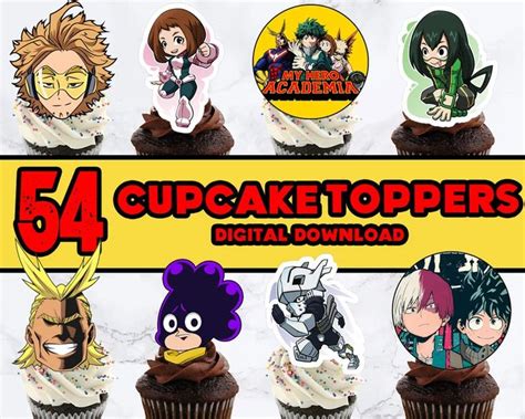 Anime Inspired Anime Cupcake Topper Printable Birthday Cake Etsy Cupcake Toppers Rays Elf