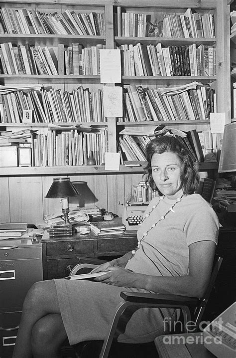 Anne Sexton In Her Library Photograph By Bettmann