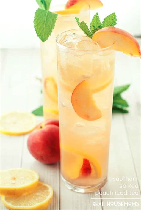 Southern Spiked Peach Iced Tea ⋆ Real Housemoms