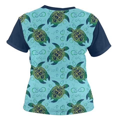 Sea Turtles Womens Crew T Shirt X Large Personalized Youcustomizeit
