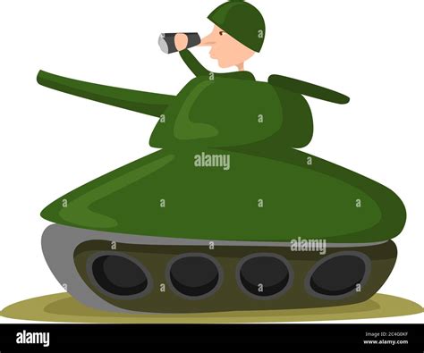 Green Tank Illustration Vector On White Background Stock Vector Image
