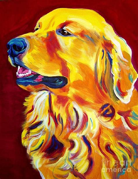 Golden Scout By Dawg Painter Golden Retriever Art Dog Paintings