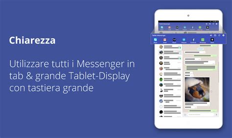 Instantly connect with the people in your life. Tablet Messenger syncs all messaging app messages to your ...