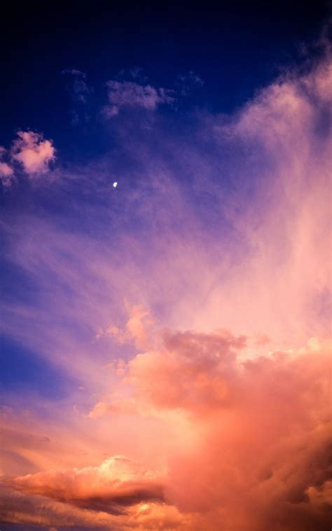 Wallpaper Twilight Atmosphere Moon Sky Clouds Twilight Sky Night Sky