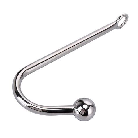 Steel Stainless Anal Hook With 1 Ball Rope Hook Anal Toy Rysm 009