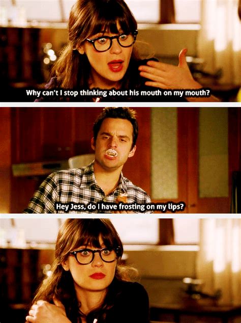 Jess His Mouth On My Mouth D New Girl Funny New Girl Quotes New Girl