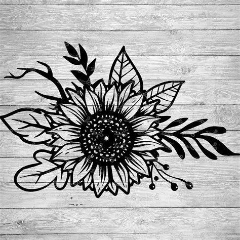 Wild Sunflower Svgeps And Png Files Digital Download Files For Cricut