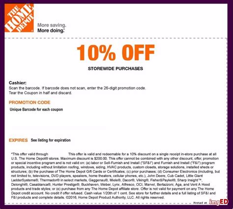 Simply just apply for home depot credit card to receive discount. Home Depot Coupon 10 Printable That are Terrible | Roy Blog