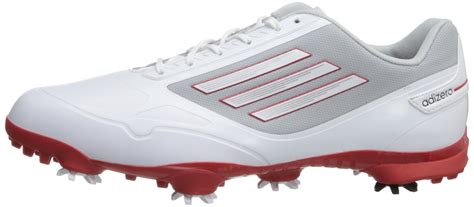 Adidas Mens Adizero One Golf Shoewhiteredlight Grey13 M Us On