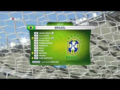 Opstellingen alle wedstrijden oranje vrouwen. Opstelling Brazilië | WK Voetbal 2014 - YouTube
