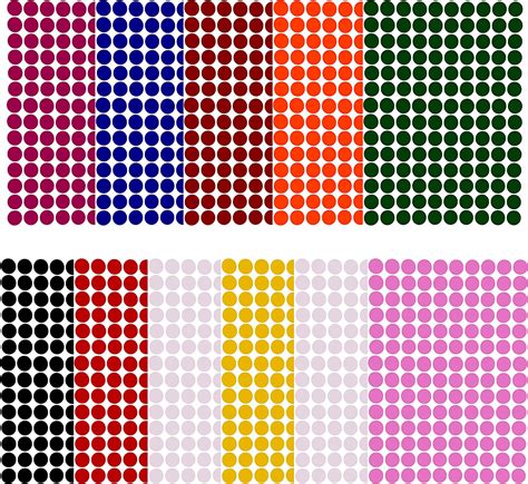 Inch Count Juvale Color Coding Sticker Dots Colors Labels Indexes Stamps Office