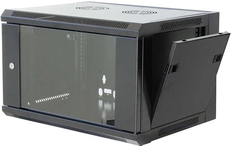 In nur 3 minuten montiert: Kab24® Netzwerkschrank 19 Zoll 6 HE schwarz Wandgehäuse H ...
