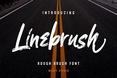 Linebrush Rough Brush Script Font Download Fonts